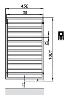 Полотенцесушитель Zehnder Quaro QAE-100-045/ID Белый