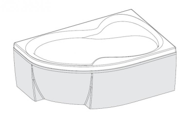 Панель ROSA II R 150 см белая CZJ1200A00