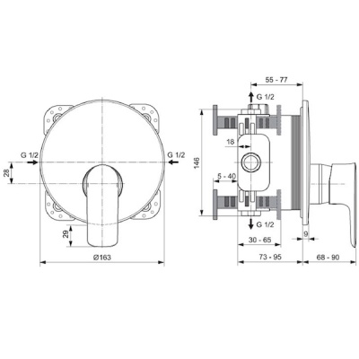 Смеситель для душа Ideal Standard Connect Air A7034AA Хром