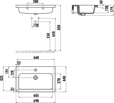Раковина Creavit Ipek 70 IP070-00CB00E-0000 Белая