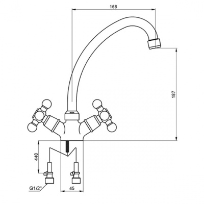 Смеситель для кухни Kaiser Carlson Eco 11063 Хром