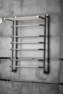 Водяной полотенцесушитель Тругор Идеал 3 П НП 80x40 с полкой Хром