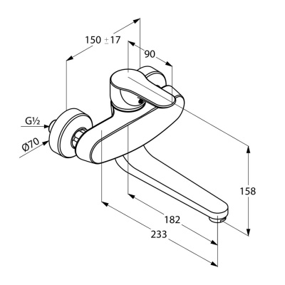 Смеситель для кухни Kludi Objekta 328820575 Хром