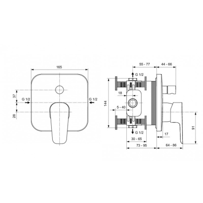 Смеситель для душа Ideal Standard Ceraplan III A6115AA Хром