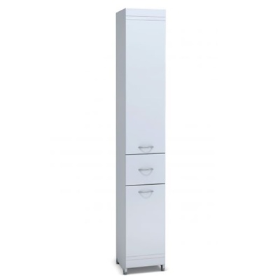 Шкаф пенал Vigo Alessandro 30 с бельевой корзиной Белый