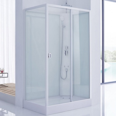 Душевая кабина SSWW W0916 R 120x80 профиль Белый матовый задние стенки прозрачные