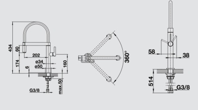 Смеситель для кухни Blanco Culina-S Mini Хром