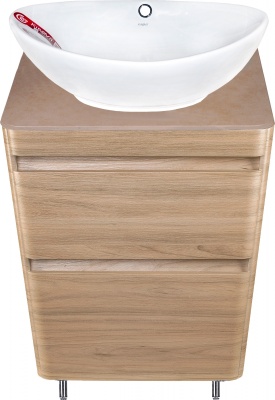 Тумба под раковину Style Line Атлантика Люкс Plus 60 СС-00002216 Ясень перламутр