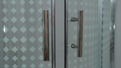 Душевой уголок Timo 80x80 TL-8001R профиль Хром стекло прозрачное с рисунком