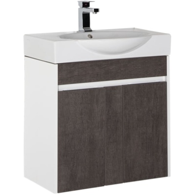 Тумба под раковину Aquanet Коста 65 188406 подвесная Дуб антик Белая