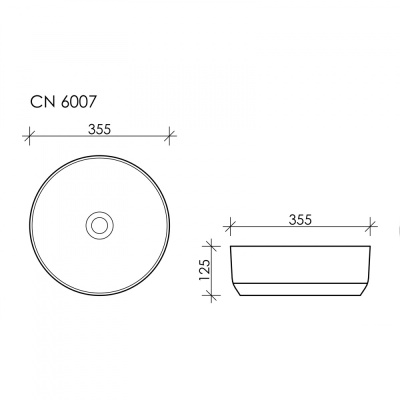 Раковина-чаша Ceramica Nova Element 35 CN6007 Черная матовая