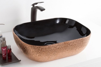 Раковина-чаша CeramaLux 50 D1302H02 Серебро Черная