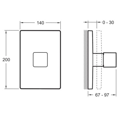Переключатель потоков Jacob Delafon Modulo E98737-CP Хром
