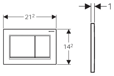 Клавиша смыва Geberit Omega 30 115.080.KH.1 Глянцевый хром
