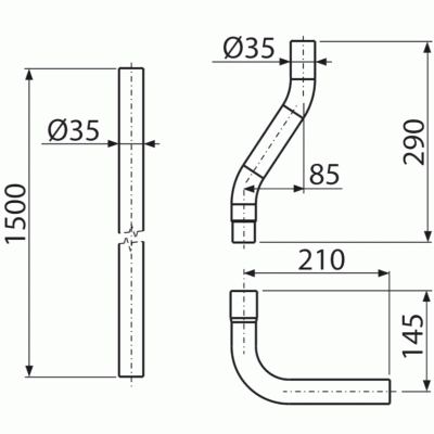 Водосливная труба Alcaplast A950 Белая