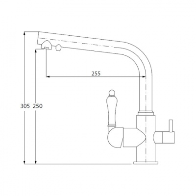 Смеситель для кухни Kaiser Vincent 31144-2 Черный мрамор