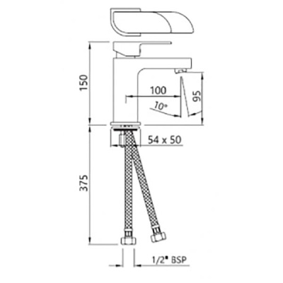 Смеситель для раковины Jaquar Alive ALI-CHR-85011B Хром
