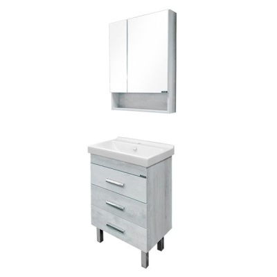 Зеркальный шкаф Comforty Никосия 60 4138878 Дуб белый