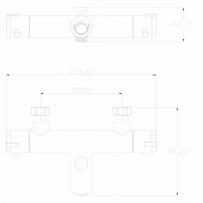 Смеситель для ванны Swedbe Mercury 9061 с термостатом Хром