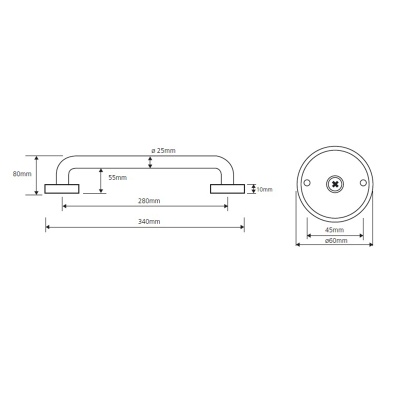 Поручень для ванны Bemeta 106107011 Хром