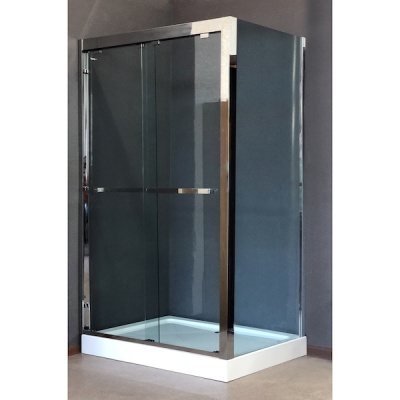 Душевой уголок Royal Bath RB-L-2011-1400-9L 140х90 без поддона профиль Хром стекло прозрачное