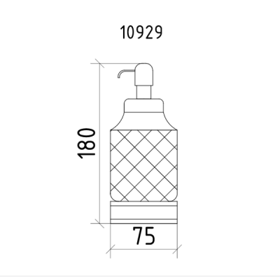 Дозатор для жидкого мыла Boheme Royal Cristal 10929-CR Хром