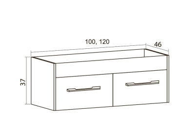 Тумба с раковиной SanVit Квадро Lux 100 kkvad100 в цвете Ral подвесная Белый глянец