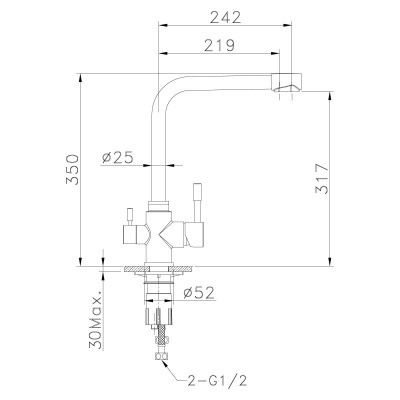 Смеситель для кухни Lemark Expert LM5060S Хром матовый