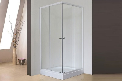 Душевой уголок Royal Bath HP 80х80 RB80HP-T с поддоном профиль Белый стекло прозрачное