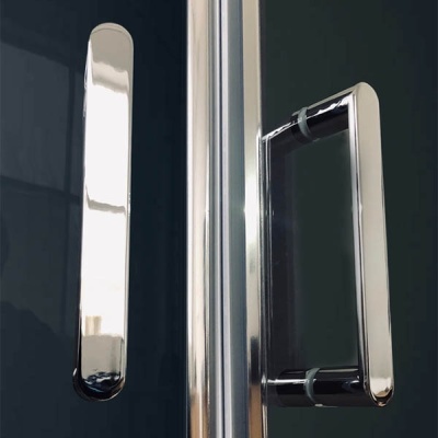 Душевая кабина Royal Bath HP 120х80 RB8120HP7-WT-CH-L с гидромассажем стекло прозрачное задняя стенка Белая