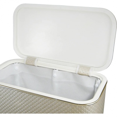 Корзина для белья Cameya Punto PLG-M-9 с микролифтом средняя Бежевый, кант золото