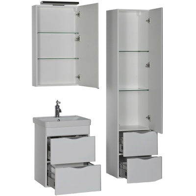 Комплект мебели для ванной Aquanet Орлеан 50 183183 подвесной Белый