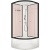 Душевая кабина Domani-Spa Delight 110 High 100x100 DS01D110HPcCl00 профиль Графит задние стенки Розовые