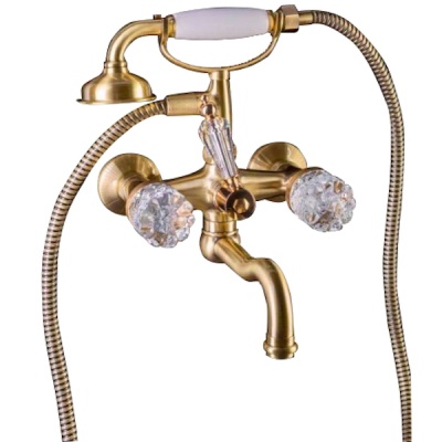 Смеситель для ванны Boheme Crystal 313-CRST Бронза