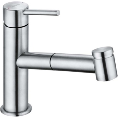 Смеситель для кухни Kludi Steel 44851F860 с выдвижным изливом Нержавеющая сталь