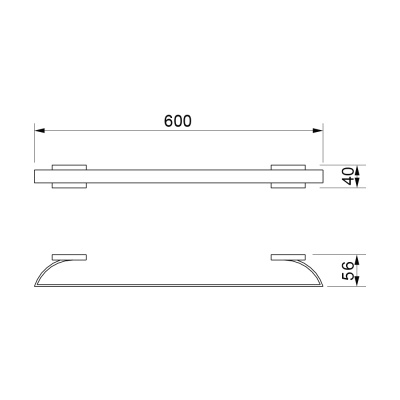 Полотенцедержатель Novella Basic BS-11211 Хром