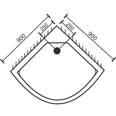 Душевой уголок BellSan Юпитер 90x90 профиль белый, стекло матовое