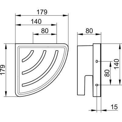 Полка корзина Keuco Collection Moll 12757 010001 Хром Антрацит