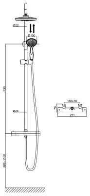 Душевая система D&K Bayern Potsdam DA2123701B10 Хром