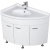 Комплект мебели для ванной Aquanet Корнер 55х80 L 161232 Белый