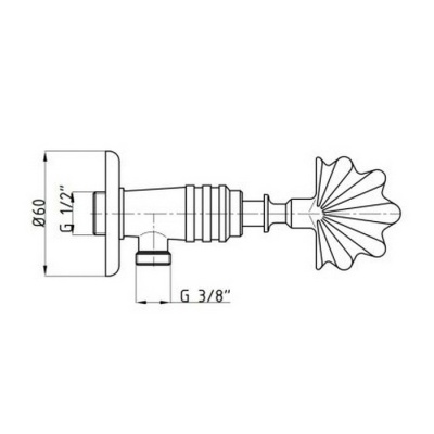 Вентиль GPD Antik TMS20 Бронза