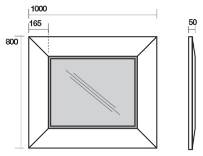 Зеркало Kerasan Bentley Specchio 100x80 Темный ясень