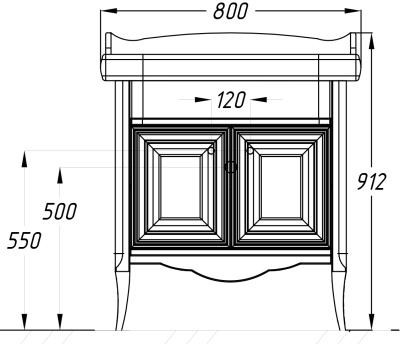 Тумба под раковину Opadiris Лоренцо 80 Z0000006755 Светлый орех