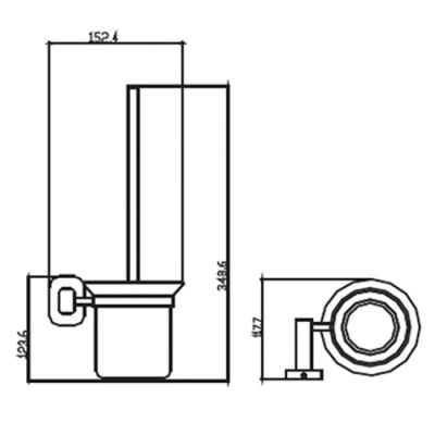 Ершик для унитаза Kaiser KH-2046 Хром