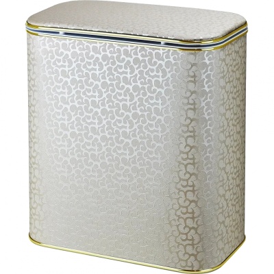 Корзина для белья Cameya Цветы FLG-BG-9 с микролифтом глубокая Бежевая, кант золото