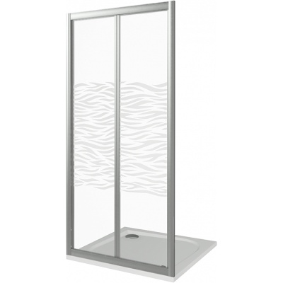 Душевая дверь в нишу Good Door Infinity SD-90-W-CH 90 профиль Хром стекло с рисунком
