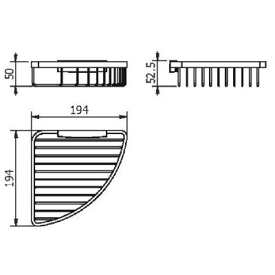 Полка для душа Langberger 72560 угловая Хром