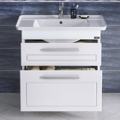 Тумба с раковиной СанТа Нептун 85 230005н Белая