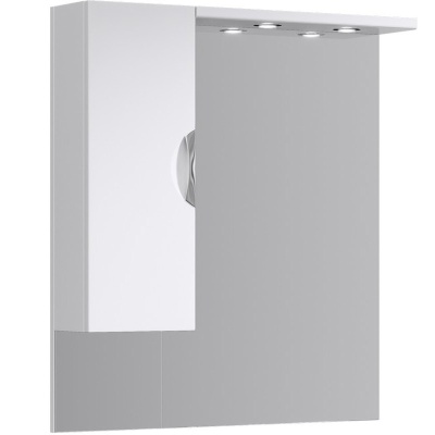 Зеркало со шкафом Aqwella Эколайн 80 Eco-L.02.08 с подсветкой Белое