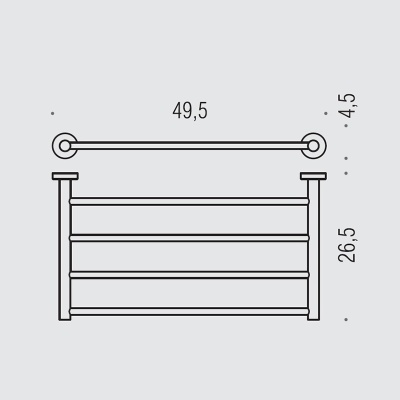 Полка для полотенец Colombo Design Plus W4987 Хром